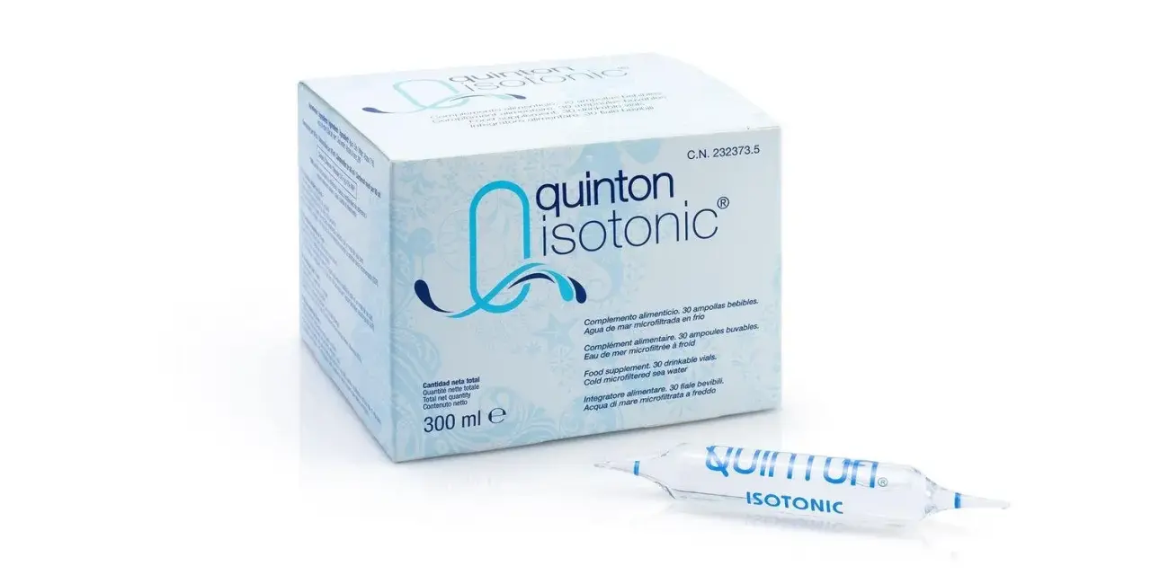 Boîte de Quinton Isotonic, eau de mer microfiltrée. Avis médical sur ce complément alimentaire.