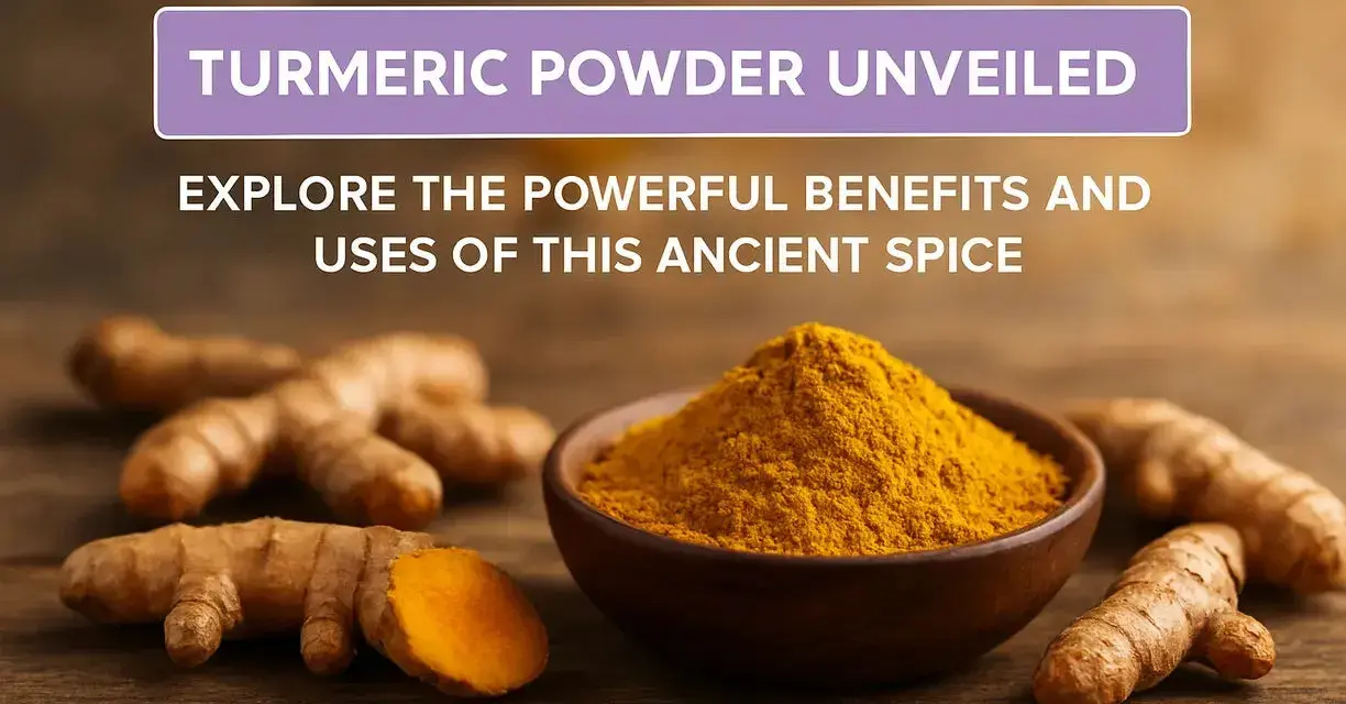 Racines de curcuma et poudre dorée dans un bol, révélant les bienfaits du curcuma en poudre, une épice ancienne aux usages puissants.