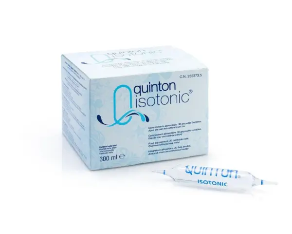 Boîte de Quinton Isotonic, eau de mer microfiltrée. Avis médical sur ce complément alimentaire.