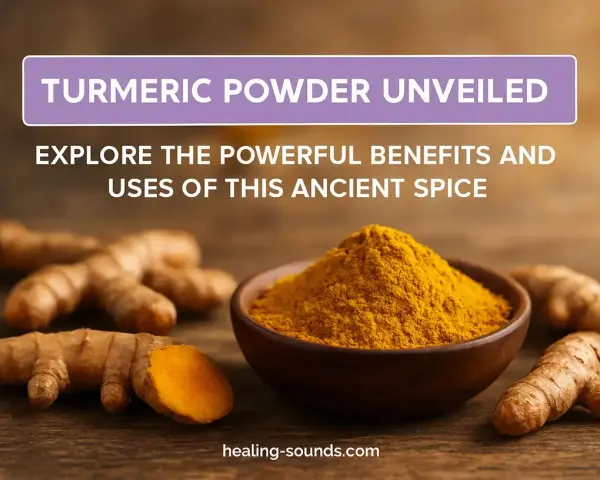 Racines de curcuma et poudre dorée dans un bol, révélant les bienfaits du curcuma en poudre, une épice ancienne aux usages puissants.